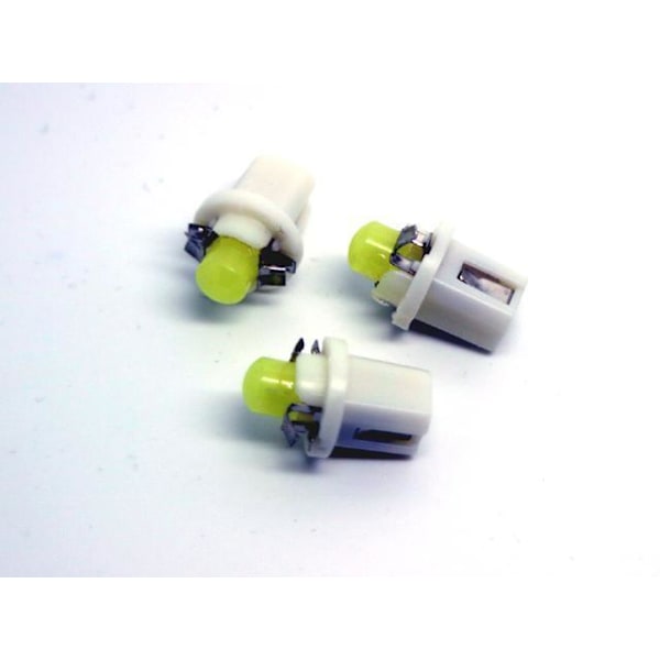 B8,5D Vit Ledlampor med 1st COB ledchip 6-pack instrumentlampa 12v Vit
