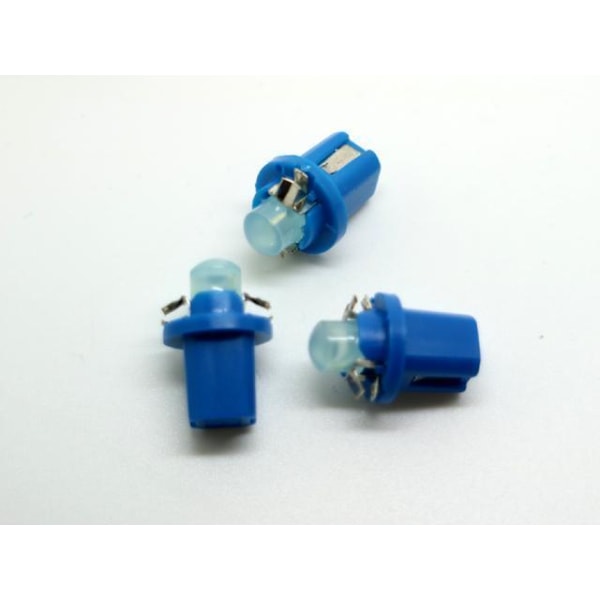 B8,5D Blåa Ledlampor med 1st COB ledchip 6-pack instrumentlampa Blå