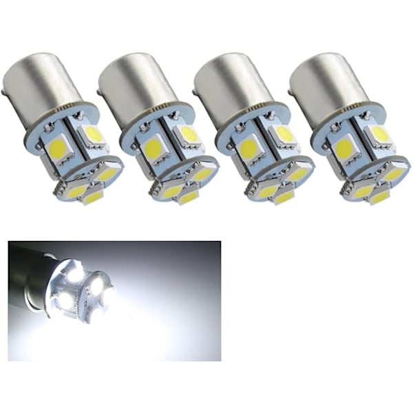 Ba15s r5w r10w 1156 Led lampor 8000K 2-pack Silvergrå