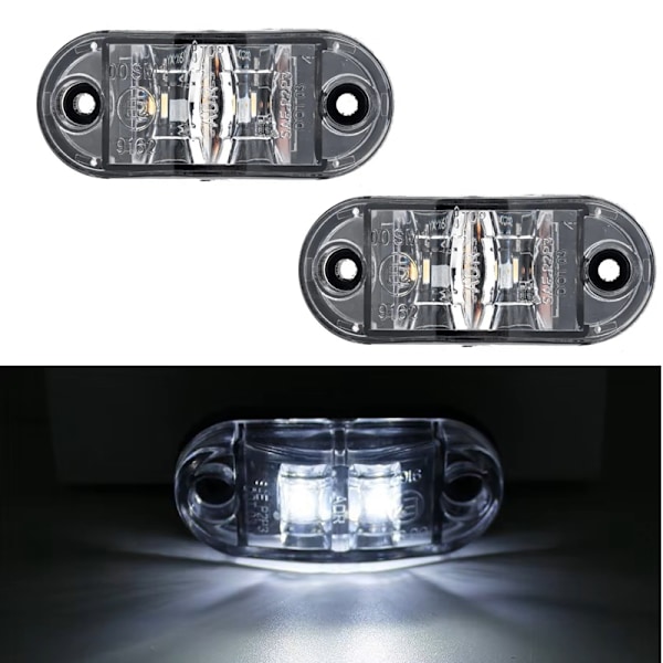 Markeringsljus position vita ledlampor  2-pack 12v 24v led Orange