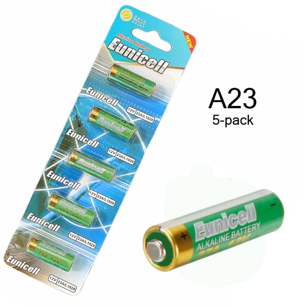 A23 5-pack Alkaliska batterier 12v batteri 23A MN21 VR22