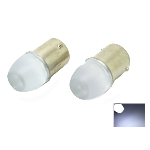 Ba15s r5w r10w 1156 Led lampor m. 1w cob chip 8000K 2-pack Silvergrå