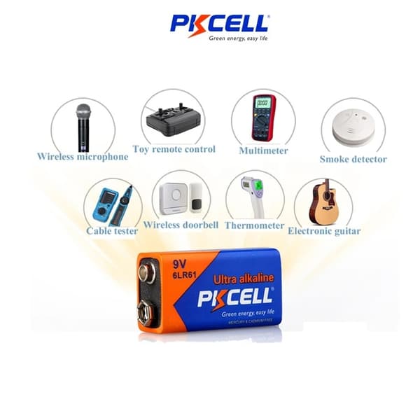 PKcell 10-pack 9V  6LR61 DC Ultra Alkaliskt batteri