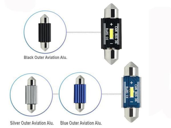 canbus c5w 36mm Led 400 lumen 6000K 2-pack Vit
