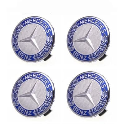 Mercedes 75mm centrumkåpor 4-pack