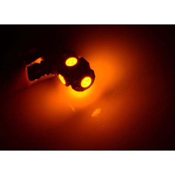 BA9S Led med 5st SMD5050 chip 2-pack T4W styling SilverGrey Gul-Orange 2-pack