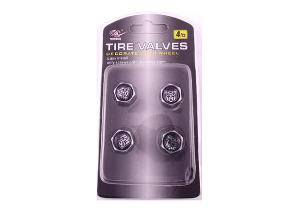 Ventilhattar Transformers Autobot 4 st, fint set i krom