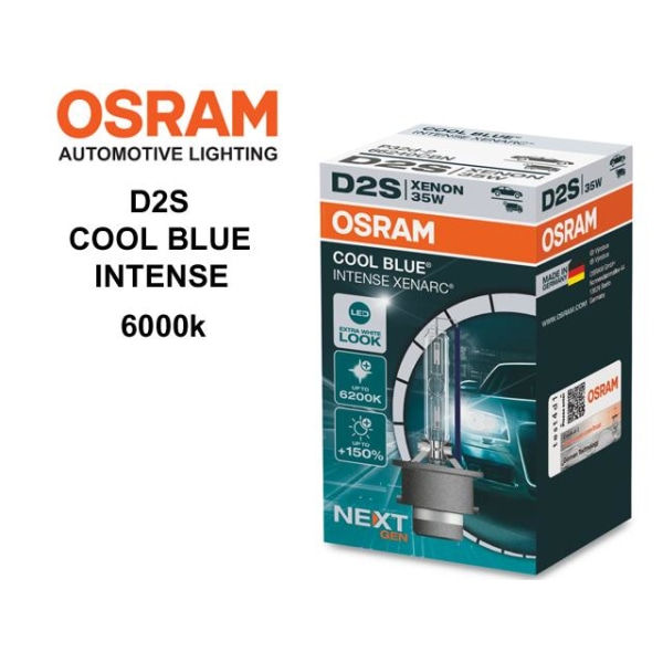 Osram D2S 35W 6000k +150% COOL BLUE INTENCE 1-pack xenon lampa multifärg