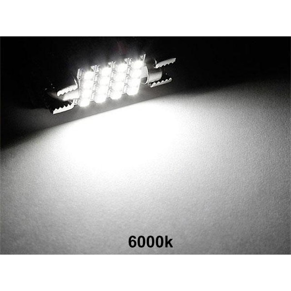 c5w 36mm 6000k vit 4-pack Led 2835SMD SV8.5 Vit