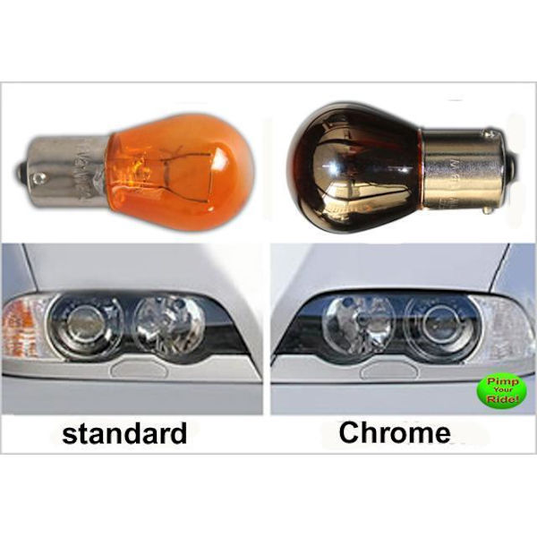 AUTO-STYLE Bau15s krom blinkers lampa py21w halogen lampor Krom