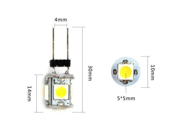 G4 3200K Blå LED-lampa till husvagn, bil, husbil, båt, G-4, 2-pack Blå 2-pack