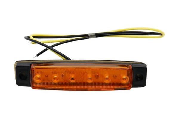 Markeringsljus, positionsljus,  95mm, orange LED-lampor, 2-pack, 12V/24V Orange