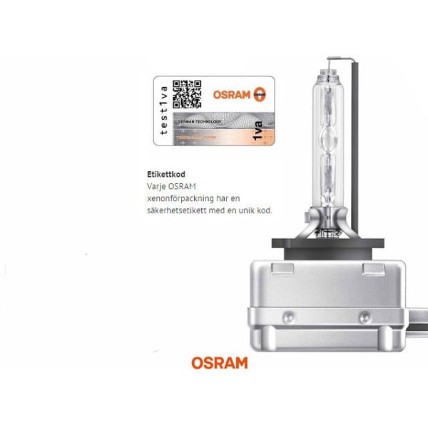 Osram D1S 35W 4300k XENARC Original xenon lampor 1-pack PK32d-2 Metall utseende