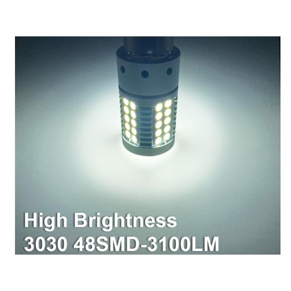 Ba15s Canbus p21w 1156 Led 3100 Lumen backljus 1-pack Metall utseende