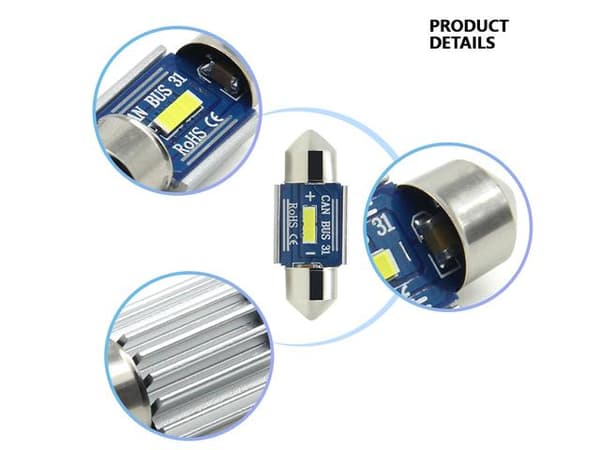 canbus c5w 39mm Led 400 lumen 6000K 2-pack Vit