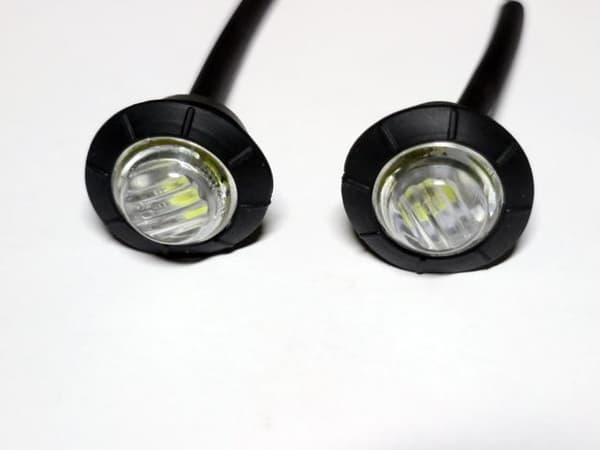 Markeringsljus, positionsljus, vit 6000K LED-lampor, 2-pack 12V/24V Vit