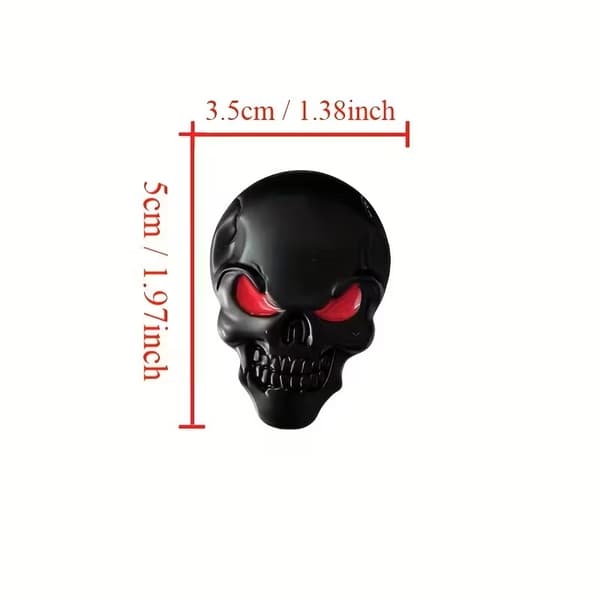 Emblem svart Skull 3,5 x 5cm 1-pack