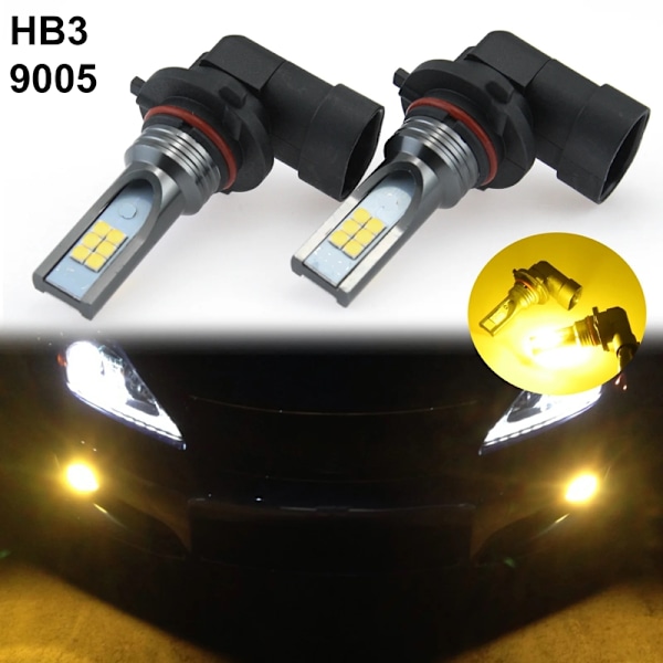 Dimljus HB3 HB4 / 9005 9006 Led lampor Gul 650 lumen 12-16v DC Gul