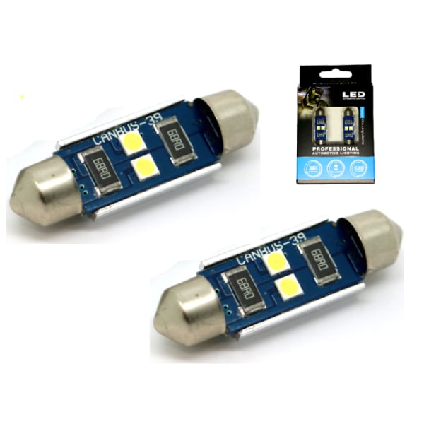 Canbus C5W 39mm spollampa  Led m 2st 3030SMD 6000K 39 mm 2-pack