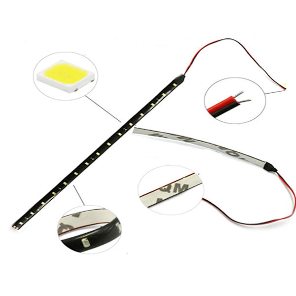 Led slinga 2st 30cm blå med 15st chip 3528SMD ledstripe styling Blå 2-pack