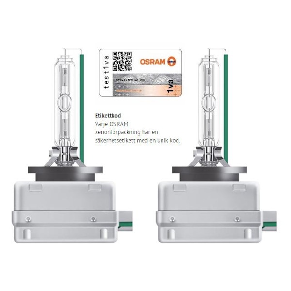 Osram D3S 35W 4300k XENARC Original xenon lampor 2-pack Metall utseende