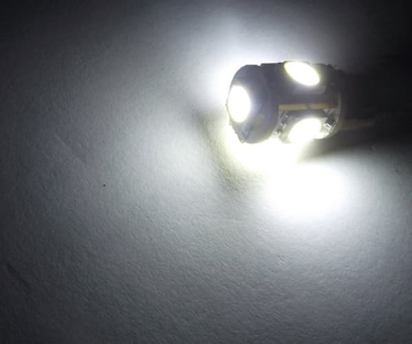 BA9S Led med 5st SMD5050 chip 2-pack T4W styling SilverGrey 6000k (vit)  2-pack