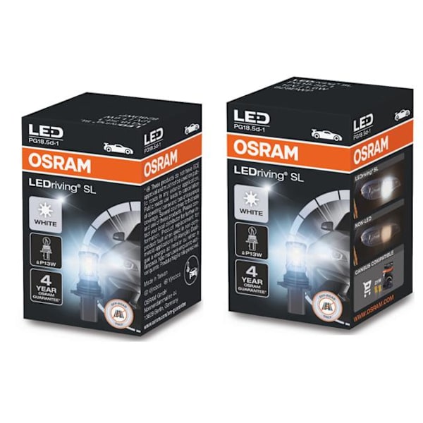 Dimljus Osram p13w Led lampor 6000K 150 lumen PG18.5d-1 Svart