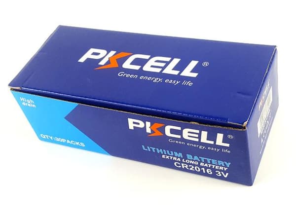 CR2016 150-pack Litiumbatterier 3V PKCell Metall utseende