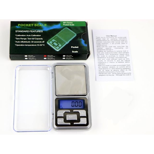 Digital våg 0,1g - 500g  pocketscale MH-500 Silvergrå