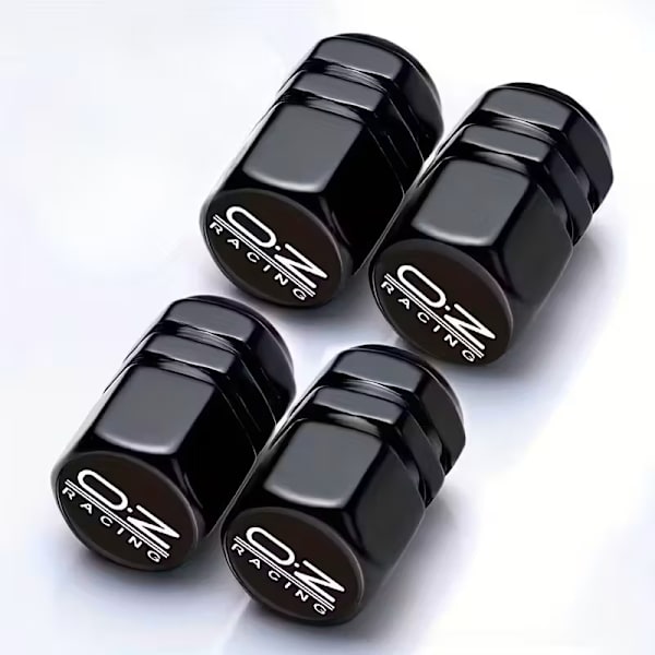 Ventilhattar OZ Racing 4-pack svarta m vit text