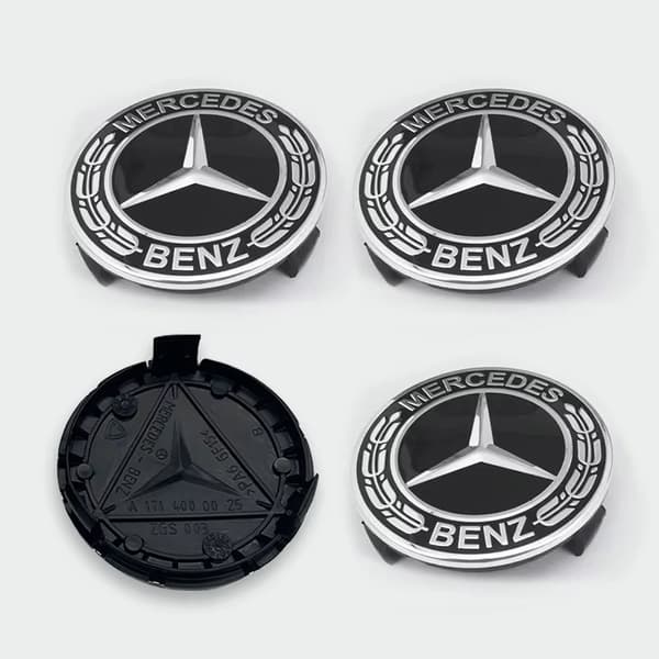 Mercedes 75mm centrumkåpor 4-pack