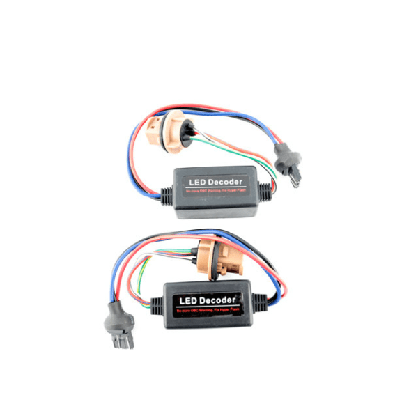 T20 w21/5w 7443 wy21/5w motstånd ledlampor canbus decoder w3x16q Svart
