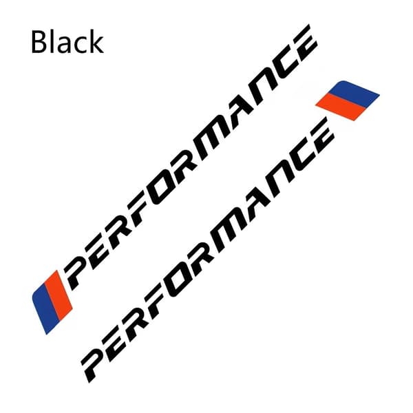 BMW Performance märken 4x28cm svart 2-pack