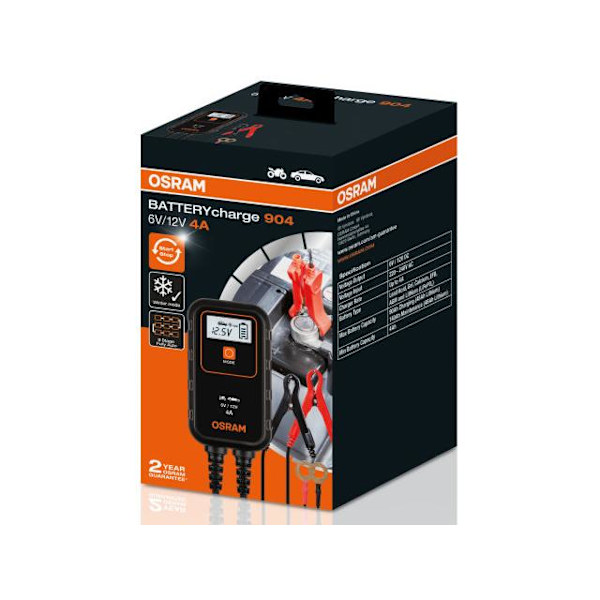 Osram smart Batteriladdare 6v 12v max 4 Amp + underhållsläge multifärg