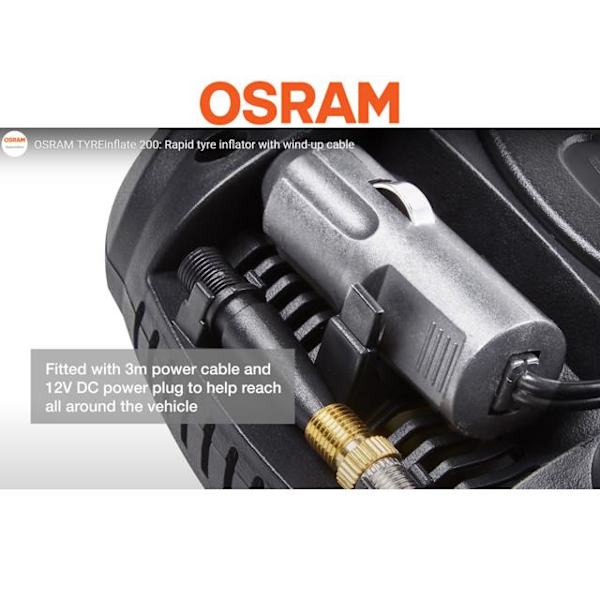 Osram TYREinflate 200 kompressor däckpump 12 volt multifärg