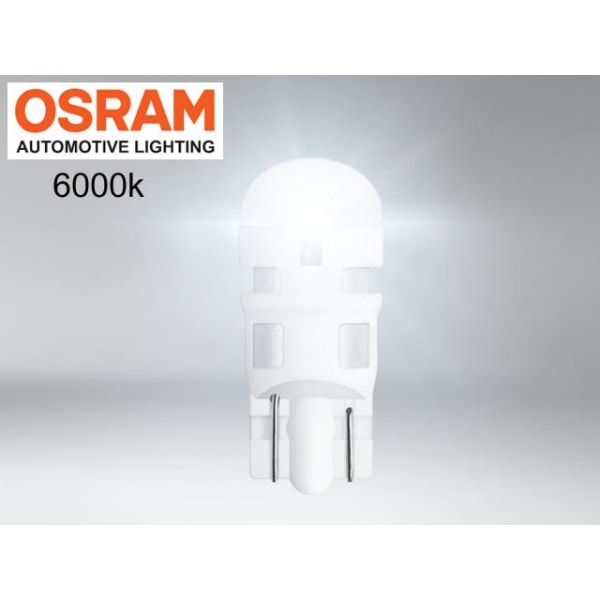 Osram t10 w5w 6000K 2-pack led W2.1x9.5d Vit