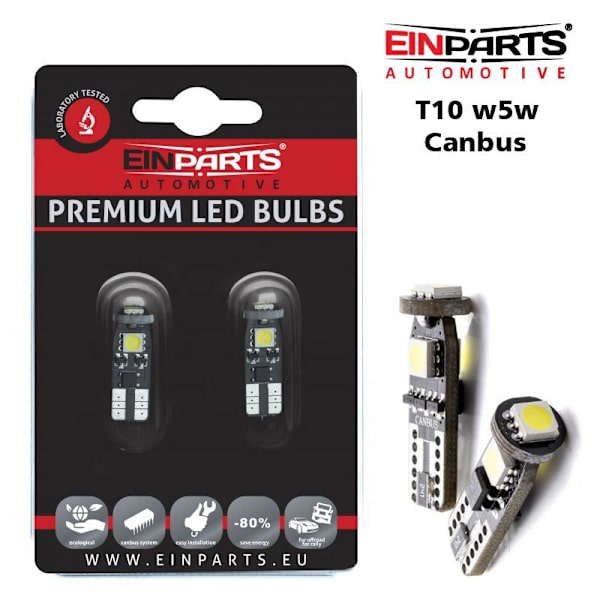 EINPARTS T10 W5W Canbus Led 60 lumen xenonlook 6000K grå