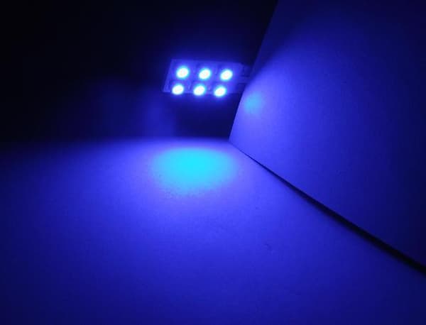 T10 w5w 4-pack blåa Side-LED med 6 st 1210SMD-chip.