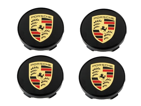 Porsche centrumkåpor till fälgarna 60mm passar 57mm hål 4-pack