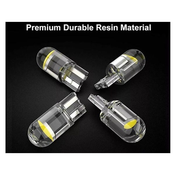 T10 w5w Gul Orange Led med 1st COB led chip 12v DC  10-pack Orange