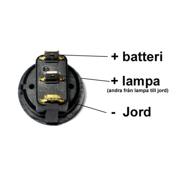 Strömbrytare 4-pack avbrytare vaggströmställare grönt/rött lyse Svart