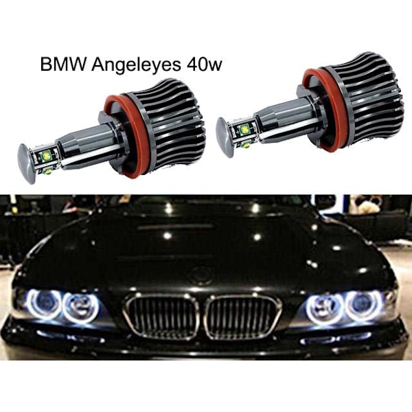 Angeleyes 40 W Cree LED BMW E60 E61 E90 E82 E92 E70 E71 F01 F02 Silvergrå