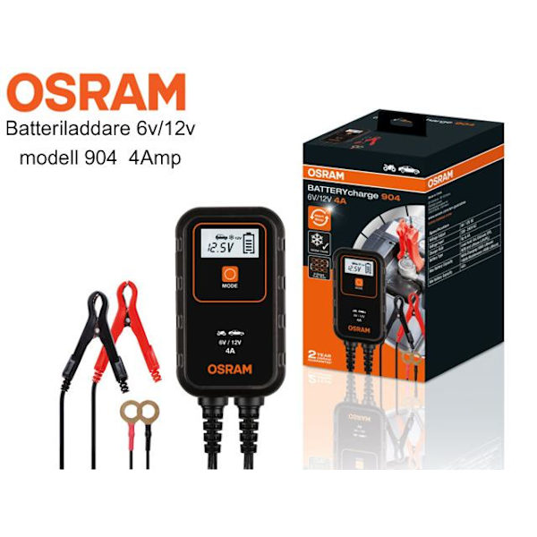 Osram smart Batteriladdare 6v 12v max 4 Amp + underhållsläge multifärg