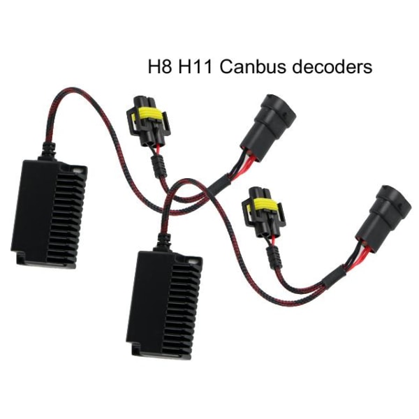 H8 H11 (H9) Canbus decoder warningcanceller led hel + halvljus Svart