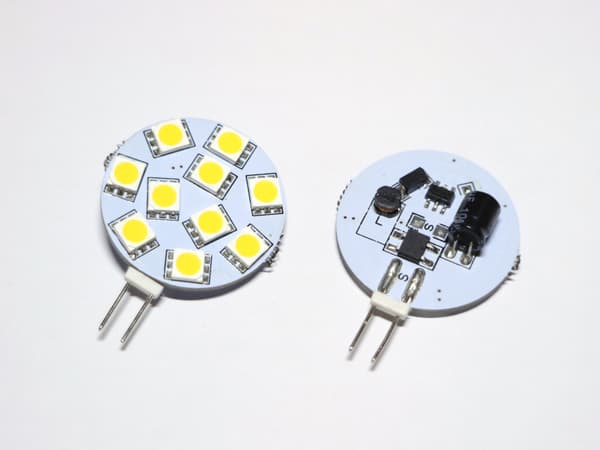 G4 2,5 W 12 V DC + AC LED-lampa, 3000K, varmvit, G-4, 2-pack