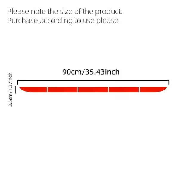 Reflex 90cm rött Svart