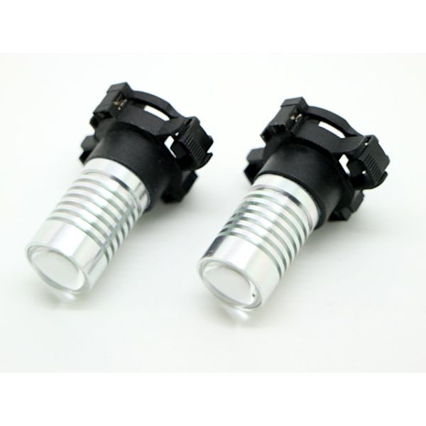 PY24W 6000k ledlampor m. 2st Cree 5w chip 2-pack Silvergrå