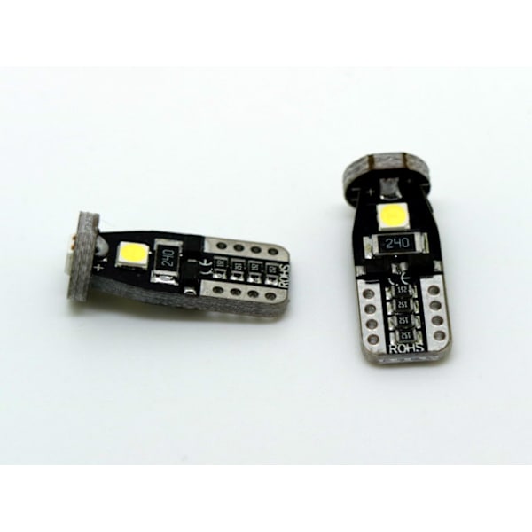 T10 w5w 6000k Led lampor Canbus m. 3st 3030SMD chip 2-pack