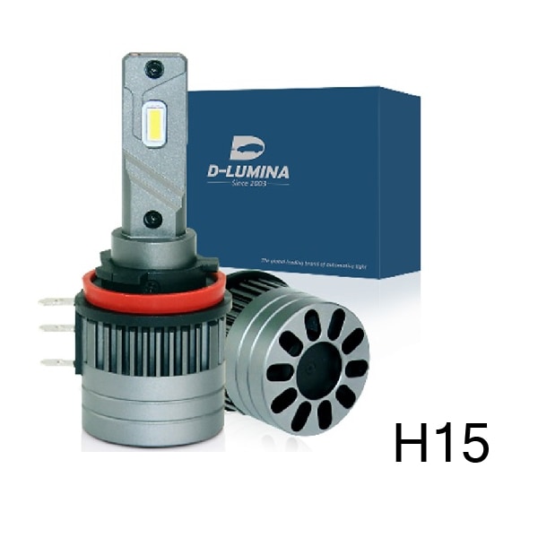 H15 Led helljus + DRL 3200 lum 30w 6000k S18 kit Vit