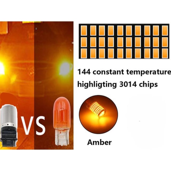 T25 3157 blinkers Canbus led lampor 12v  py27/7w p27/7w diadem Silvergrå